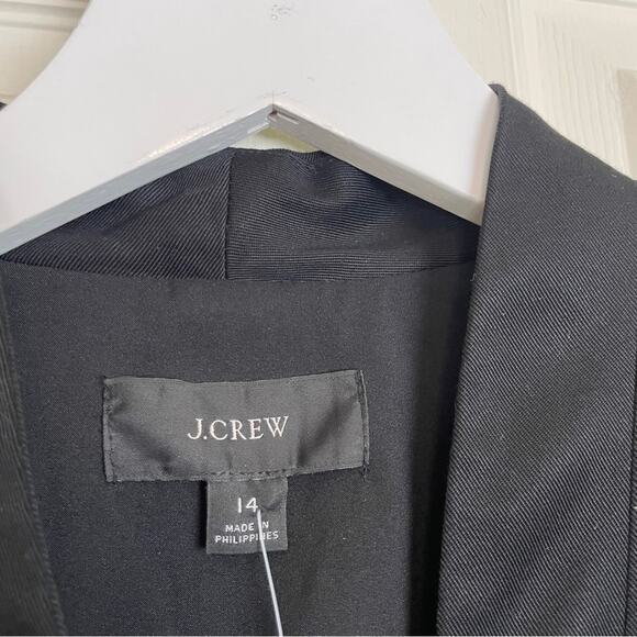J. Crew Going Out Blazer Black Gramercy Twill Polished Jacket Sz 14 NWT - Picture 9 of 11